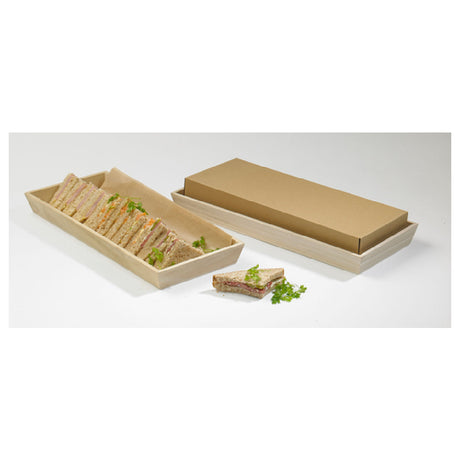 PacknWood 210NOAHLID15 - Kraft Lid, 15.4" X 5.9", Rectangular