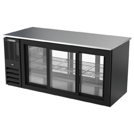Beverage Air BB72HC-F-GS-PT-B - Refrigerated Pass-Thru Back Bar Food Rated Refrigerator