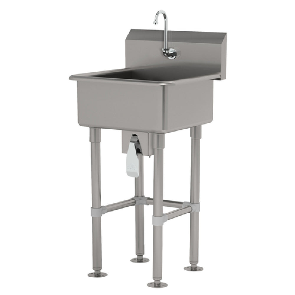 Advance Tabco FC-FM-2721KV Service Sink Splash Mount Faucet Provision With Stainless Steel Legs And Flanged Feet