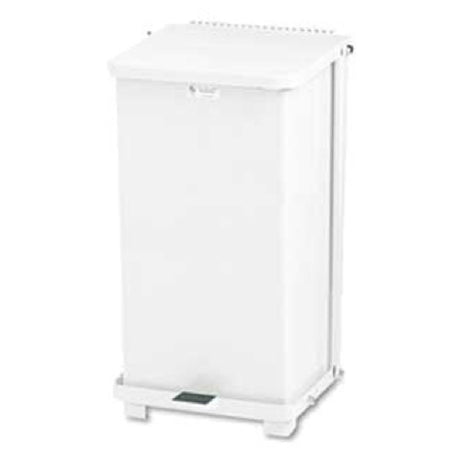 Rubbermaid FGST24EPLWH - The Defenders® Step Can, 15" Sq X 30" H, 13 Gallon