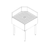 Perlick TSF90TC TSF Series Underbar Corner Angle Filler Inside Full Corner 90° Angle
