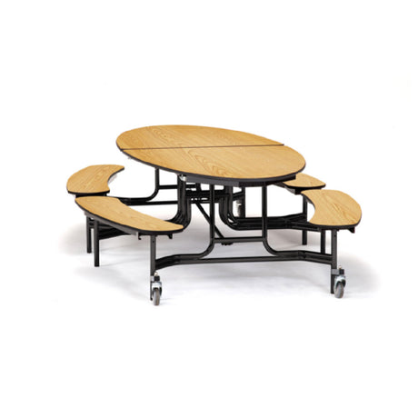 National Public Seating METB NPS® Mobile Cafeteria Table With Benches 45"W X 121"D X 29"H