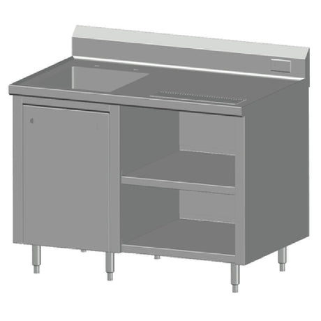 SPG BC-48L - Universal Stainless Beverage Counter, 48" Long, 30" Wide