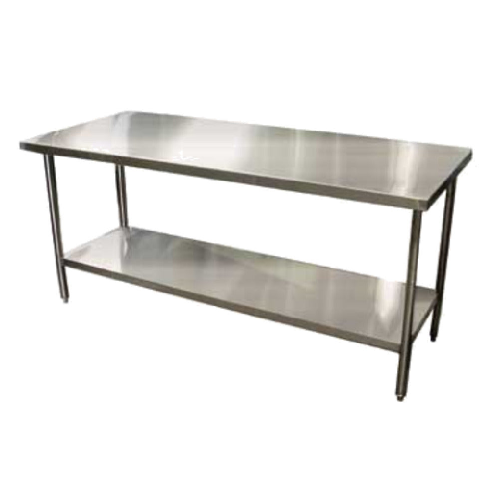 Winholt DTS-3684-14 - Work Table, 84"W X 36"D X 34"H, 14/304 Stainless Steel Top