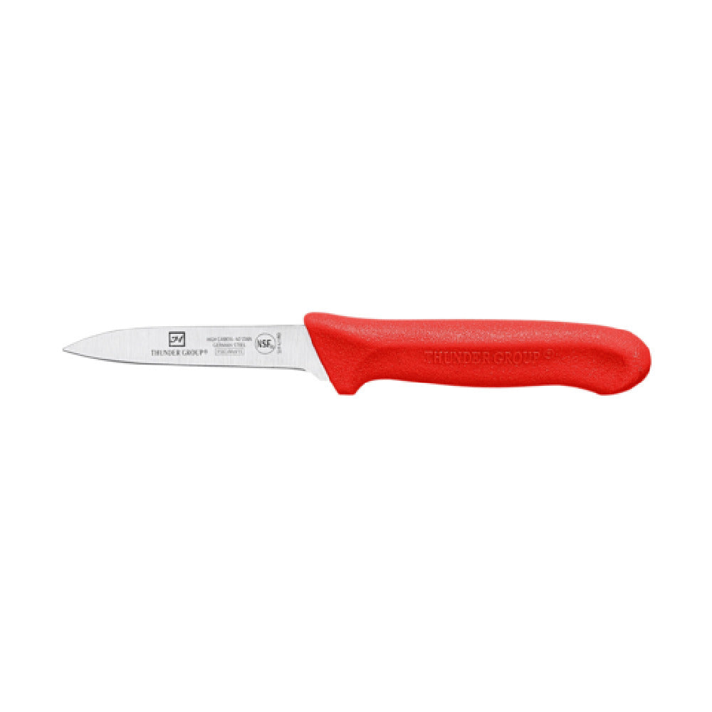 Thunder Group SLKF421RD Paring Knife 3-1/4" Blade Red Polypropylene Handles