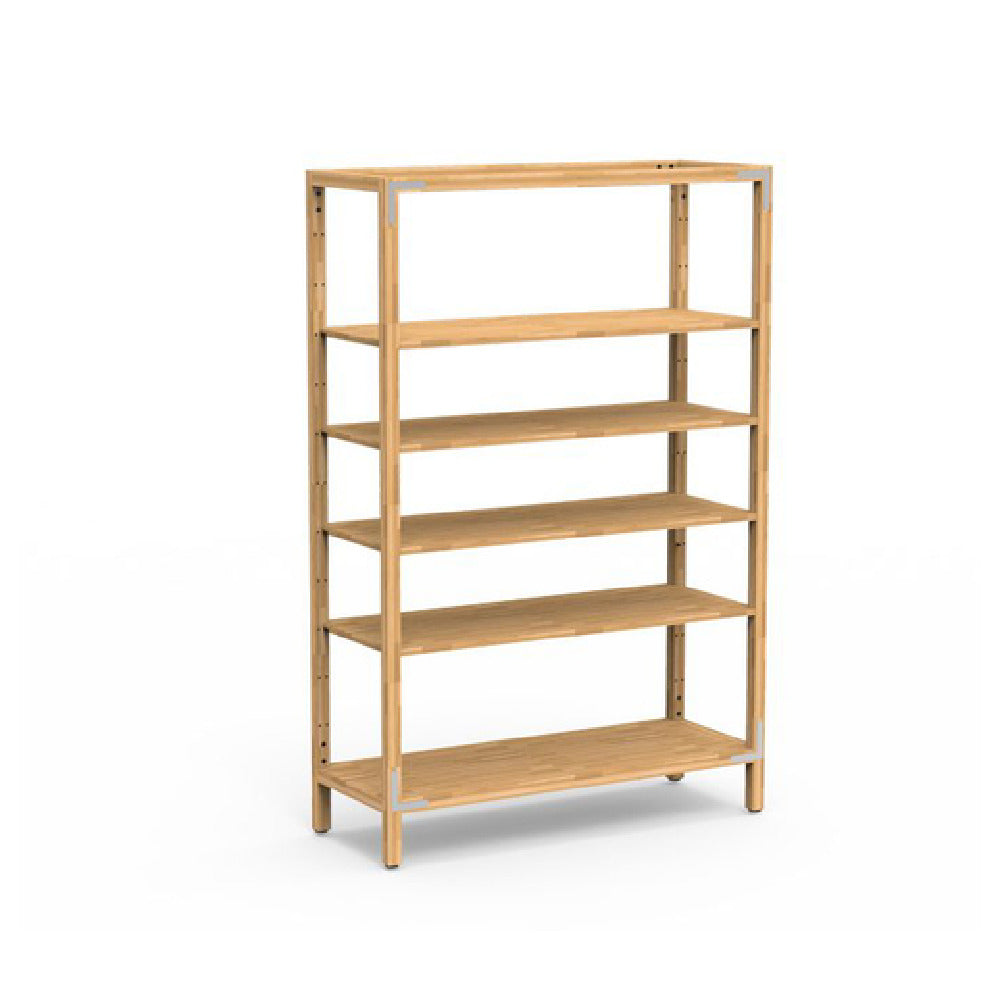 Steelite MGCCAN18NSXF Canvas Four Shelf Unit Natural Brushed Stainless Steel On Legs