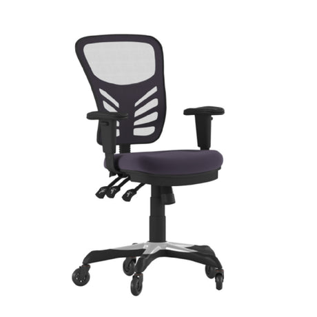 Flash Furniture HL-0001-DK-GY-RLB-GG Nicholas Swivel Task Chair 37" To 44-1/4" Adjustable Height