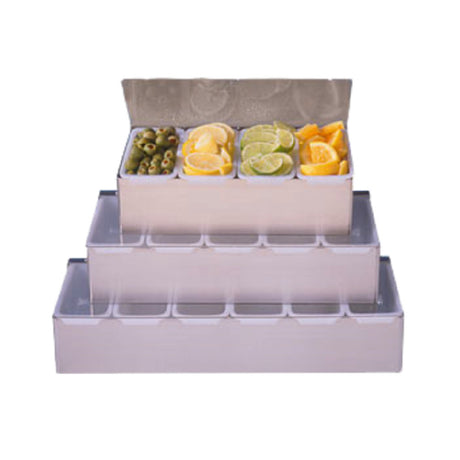 American Metalcraft CD6 Bar Condiment Holder 6 Box 17-3/4"L X 5-3/4"W X 3-1/2"H