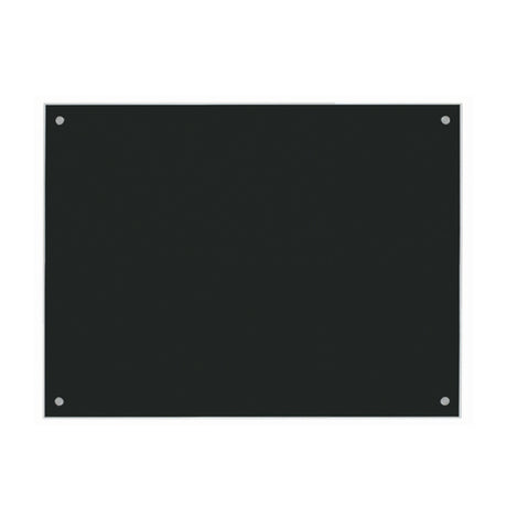 Aarco 6BKGB3648NT Glass Markerboard 36" X 48" Includes Classic Satin Finish Mounting Stand-offs