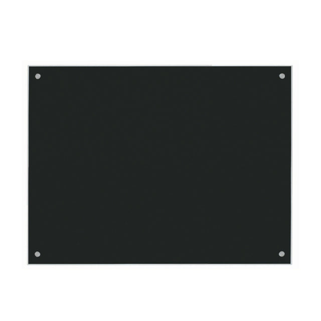 Aarco 6BKGB3648NT Glass Markerboard 36" X 48" Includes Classic Satin Finish Mounting Stand-offs