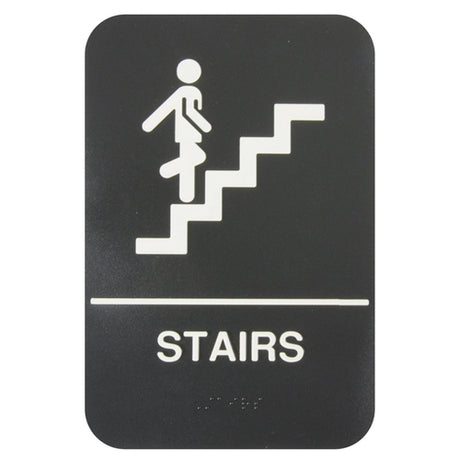 Thunder Group PLIS6954BK Information Symbol Sign 6" X 9" "Stairs"