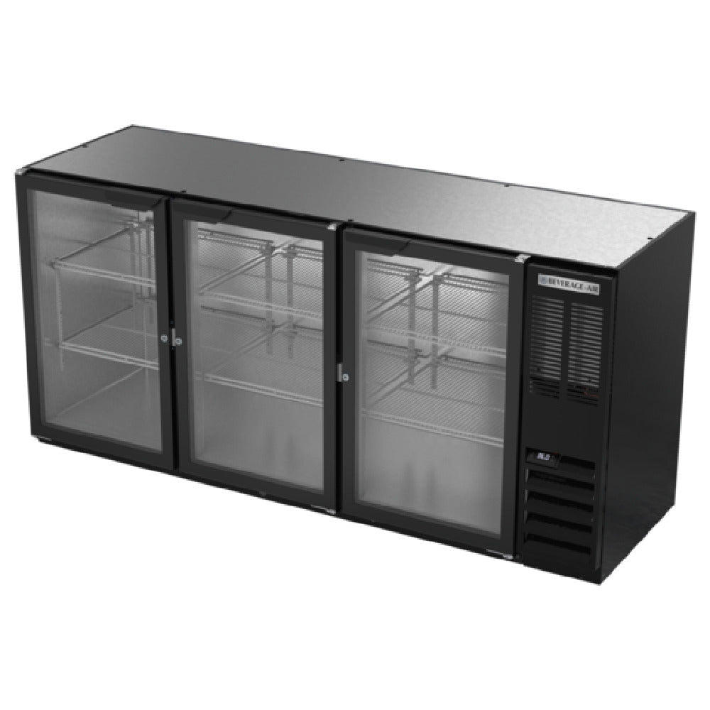 Beverage Air BB72HC-1-G-B Refrigerated Back Bar Storage Cabinet Three-section