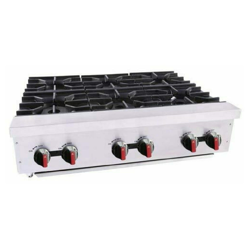 BakeMax BAFA6M-36 Hotplate Natural Gas Countertop