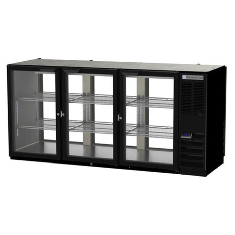 Beverage Air BB72HC-1-FG-PT-B-27 Refrigerated Open Food Rated Back Bar Pass-Thru Storage Cabinet