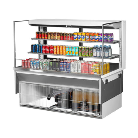 Turbo Air TOM-60L-UFD-W(B)-3SI-N Drop-In Horizontal Open Display Case Low Profile