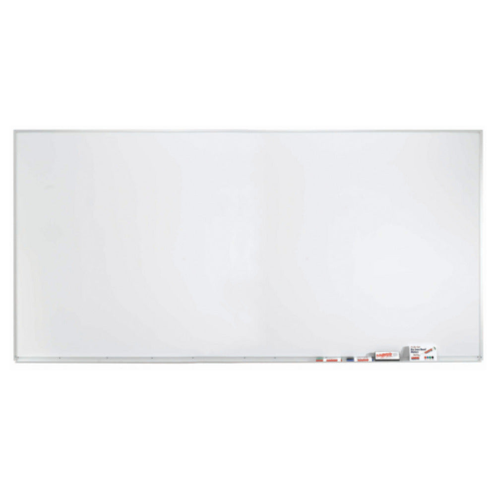 Aarco WDS4896 White Porcelain Markerboard Wall Mount 96”W X 48”H