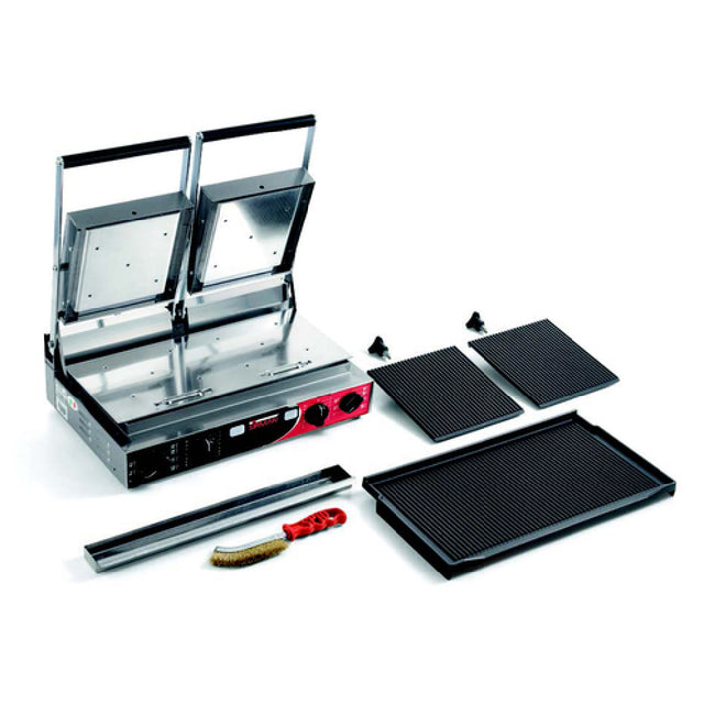 Sirman 34A3335105SI PD R PS Panini Grill Double Grooved Top & Grooved Bottom