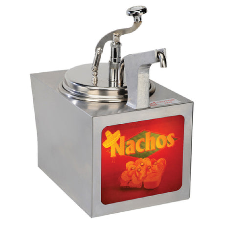 Gold Medal 2197NS Nacho Cheese Warmer With Heated Pump No Lighted Sign Heated Spout