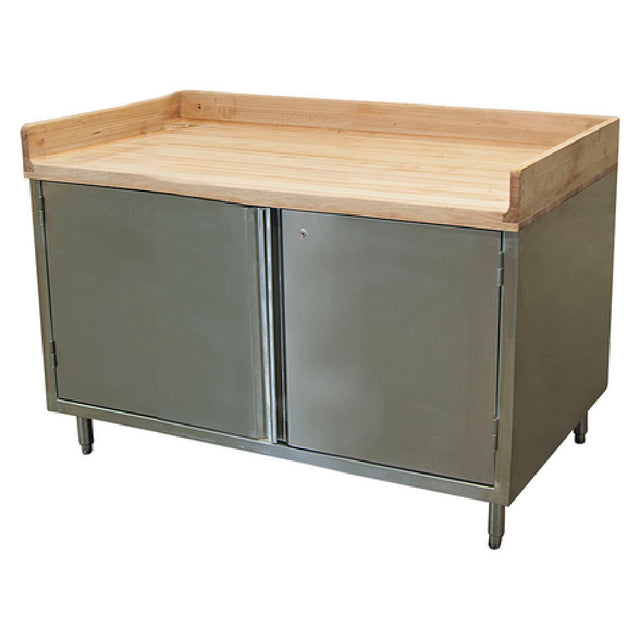 BK Resources CMBT-3648HL Chef Table Cabinet Base With Hinged Doors & Lock 48"W X 36"D X 39"H Overall Size