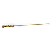PacknWood 209BBFUJIY - Fuji Pick, 4.4", With Natural Beads And Yellow Design