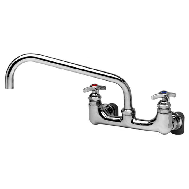 T&S Brass B-0290 Sink Mixing Faucet Wall Mount 8" Adjustable Centers