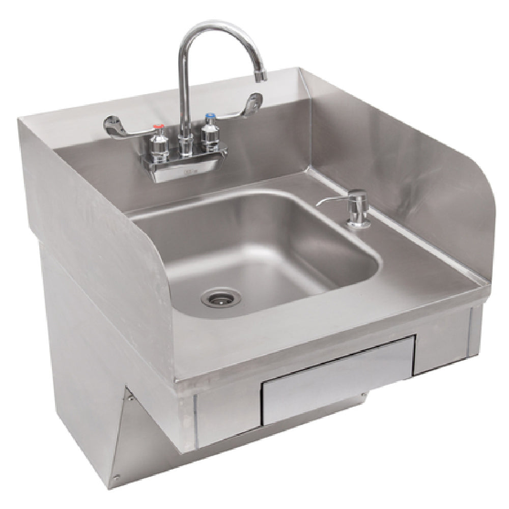 John Boos PBHS-ADA-P-STD-SSLR Pro-Bowl Hand Sink Wall Mount 14"W X 16" Front-to-back X 5" Deep Bowl