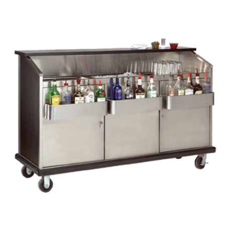 Advance Tabco AMS-6B Portable Bar 74-3/8"W X 27-1/4"D X 46-5/8"H Stainless Steel Workboard & Ice Bin