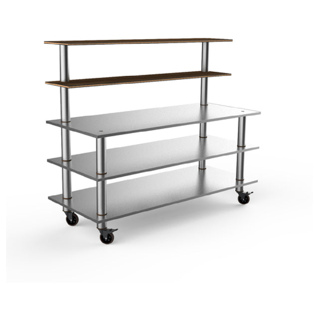 Steelite MGCMLC04WSXW Mogogo Buffet Solutions Modular Pro Back Bar 5-tier 71" X 29-1/2" X 60-1/2"H