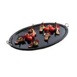 Bon Chef 2700HRSSBLKSPKLD - Chef Platter, 19" W X 33" L, With Stainless Steel Round Handles