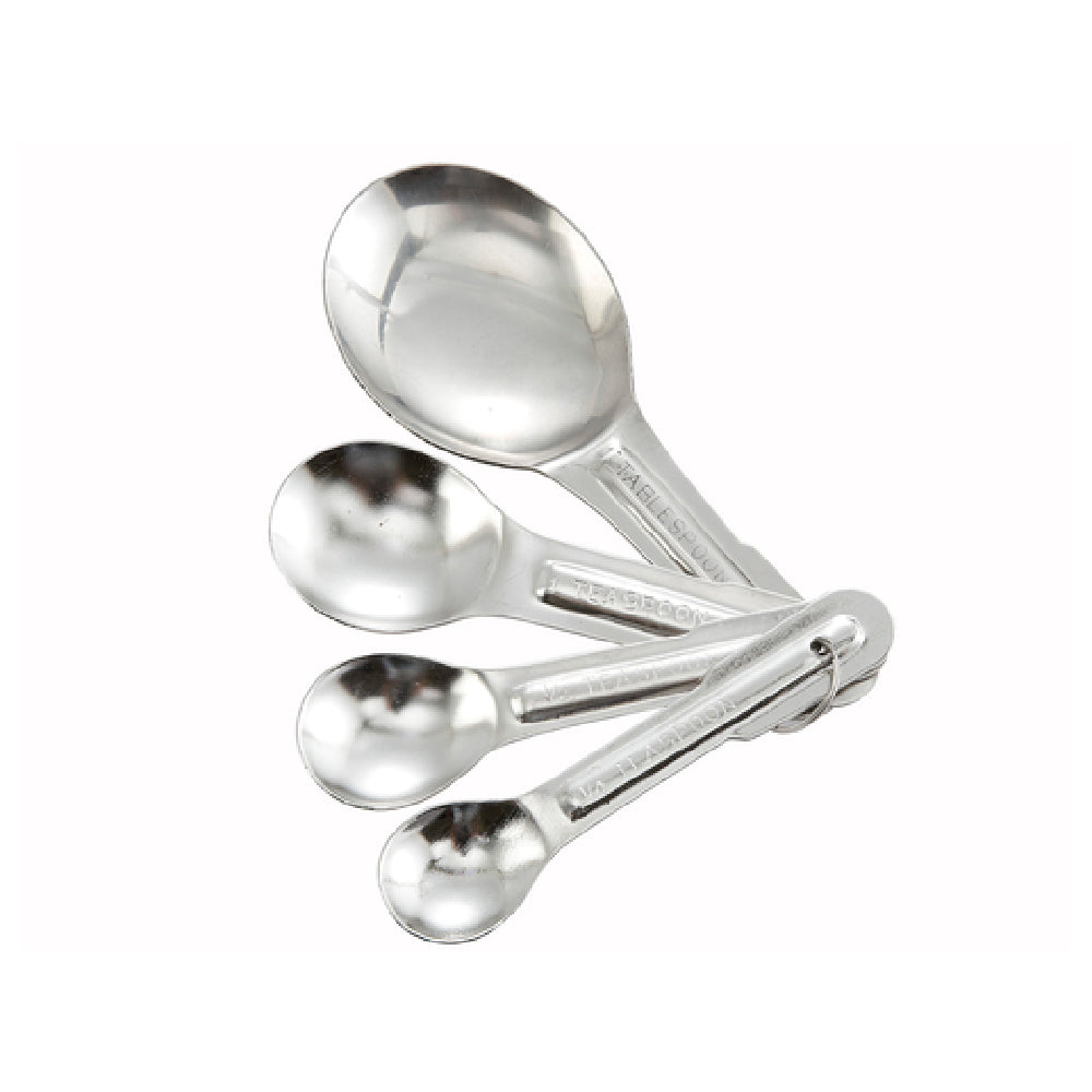 Winco MSP-4P Measuring Spoons 4-piece Set Includes: 1/4 Teaspoon 1/2 Teaspoon