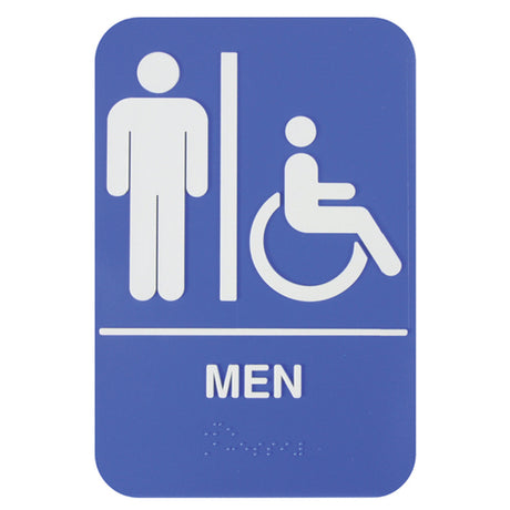 Thunder Group PLIS6958BL Information Symbol Sign 6" X 9" "Men/Accessible"