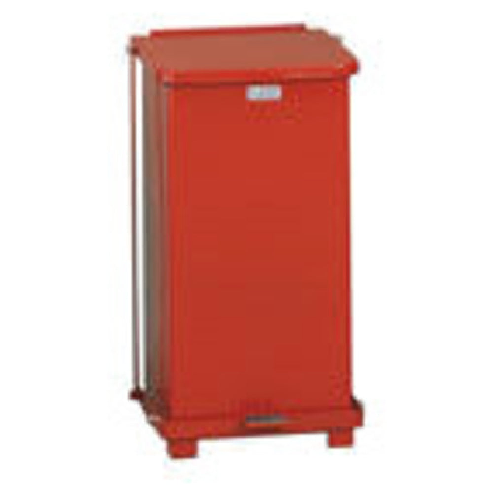 Rubbermaid FGST12EPLRD - The Defenders® Step Can, 12" Sq X 23"H, 6-1/2 Gallon Capacity