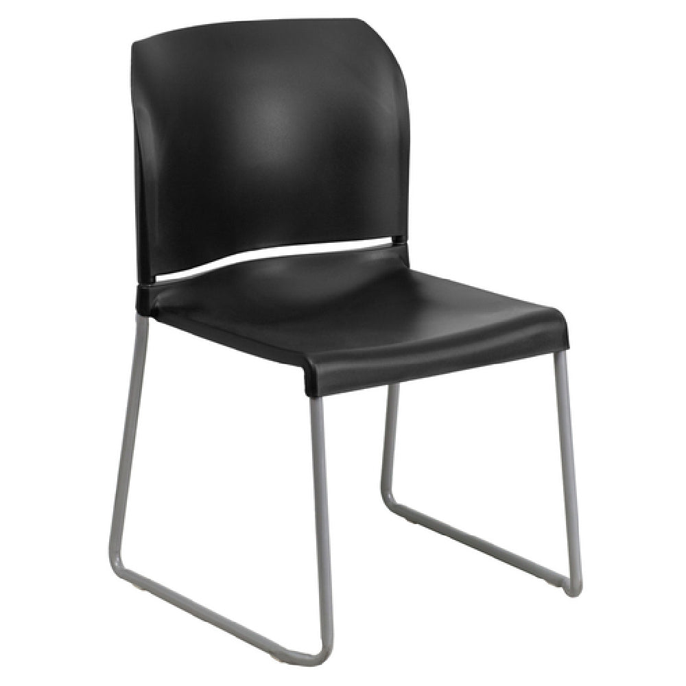 Flash Furniture RUT-238A-BK-GG Hercules Series Contoured Stacking Chair 880 Lb. Weight Capacity