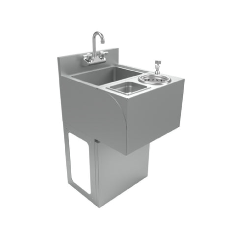 BK Resources UBB-21-SSP18-P-G Speed Station With Dump Sink 18"W X 21-1/4"D 14" Wide X 10" Front-to-back X 6" Deep Sink Bowl With 1-1/2" Drain