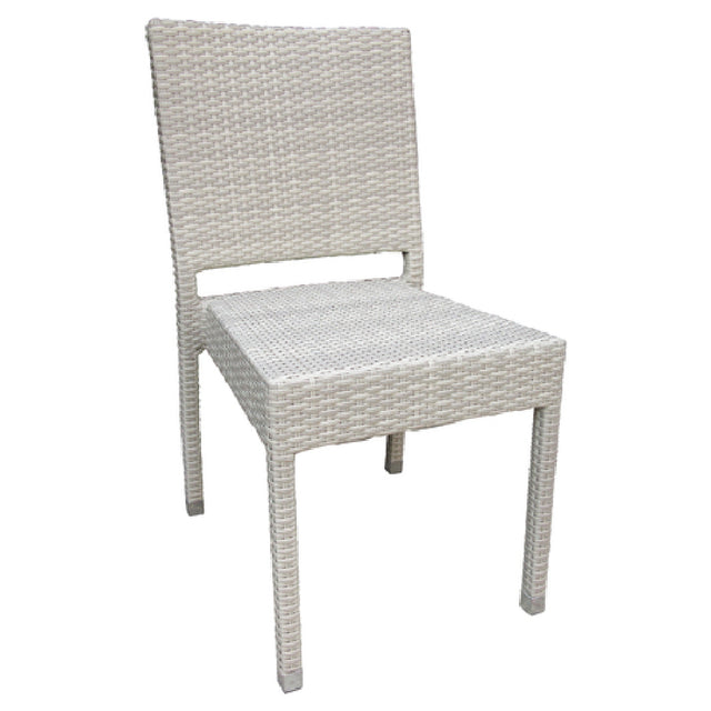 JMC Furniture BALBOA IVORY CHAIR Balboa Side Chair Outdoor Use Synthetic Ivory Weave Seat And Back