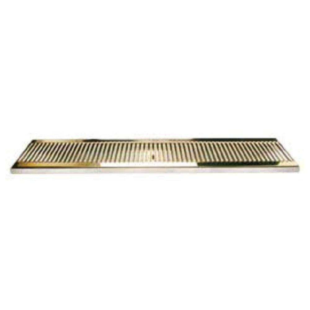 Micro Matic DP-120DSSPVD-30-P Surface Mount Drip Tray 30"W X 5"D X 3/4"H With 3-1/2" Drain Nipple