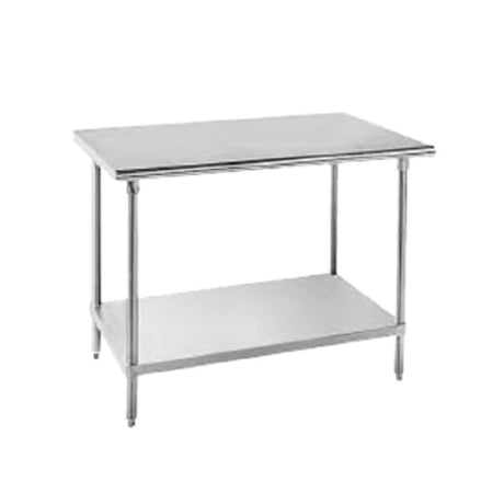 Advance Tabco AG-240 Work Table 30"W X 24"D 16 Gauge 430 Stainless Steel Top