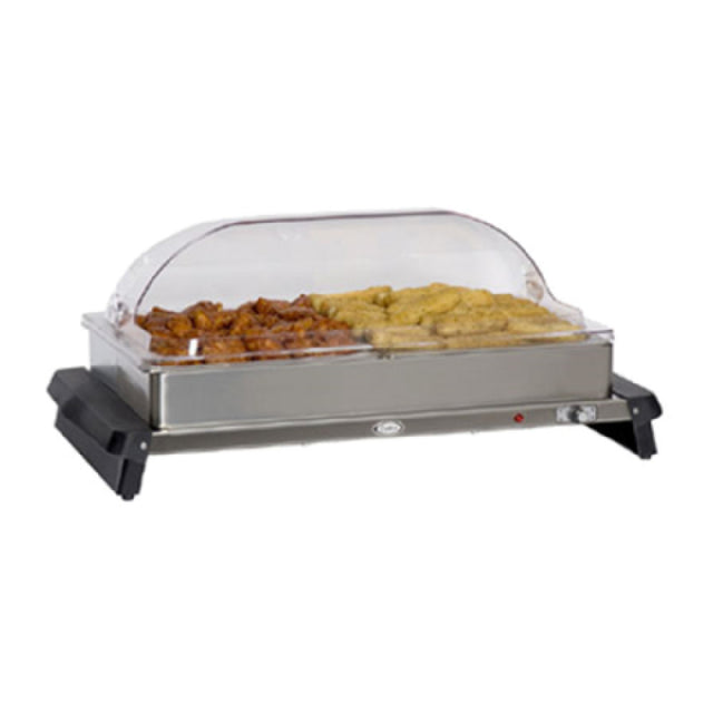 Cadco WTBS-2RT Double Buffet Server Countertop 20-1/2" X 14" Warming Zone