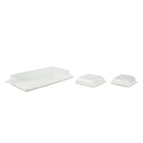 PacknWood APUBCHIC2 - VIP Set, Includes: (2) White Sugarcane Tray - Atlas 1/2 - 10.7 X 7.5 X 0.75in - 100 Pcs (210APUTRP12)