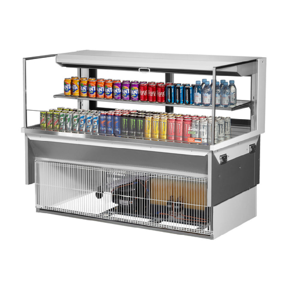 Turbo Air TOM-60L-UFD-W(B)-2SI-N Drop-In Horizontal Open Display Case Low Profile