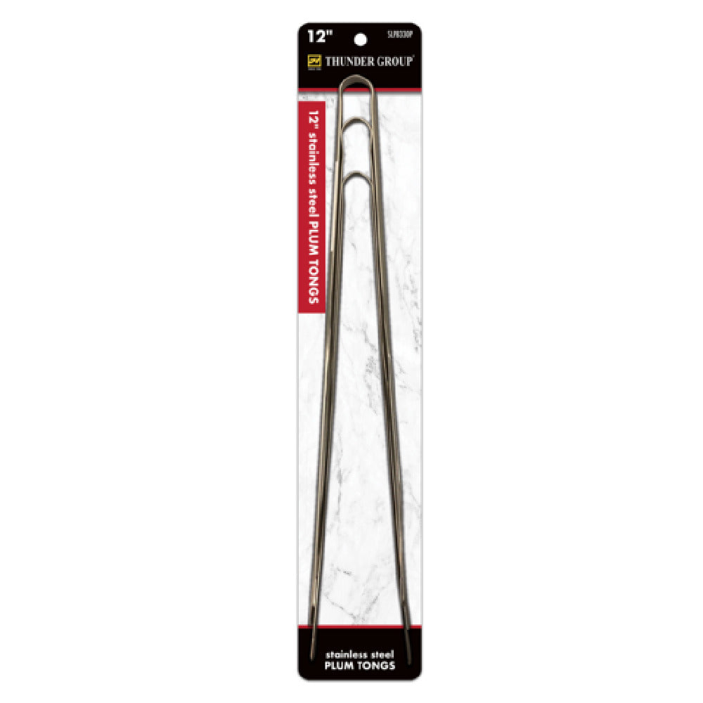 Thunder Group SLPB330P Plum Tong 12" Stainless Steel (pack Of 3)