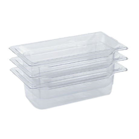 Vollrath 8032410 Super Pan® 1/3 GN Food Pan 2-1/2" Deep Low-temp Polycarbonate Clear Plastic