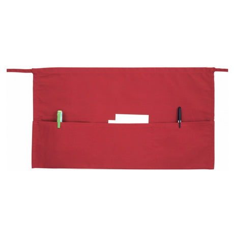 Winco WA-1221RED Waist Apron 21-3/4"L X 12-1/2"W (3) Pockets