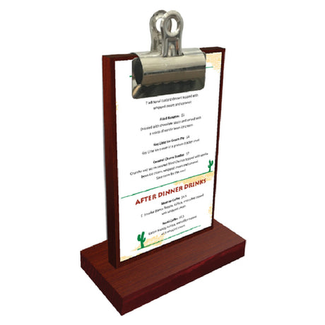 Menu Solutions WTBUL-A Table Tent 4" X 6" Insert With Bully Clip