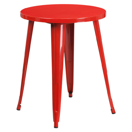 Flash Furniture CH-51080-29-RED-GG Table 24" Dia. X 29"H Dining Height