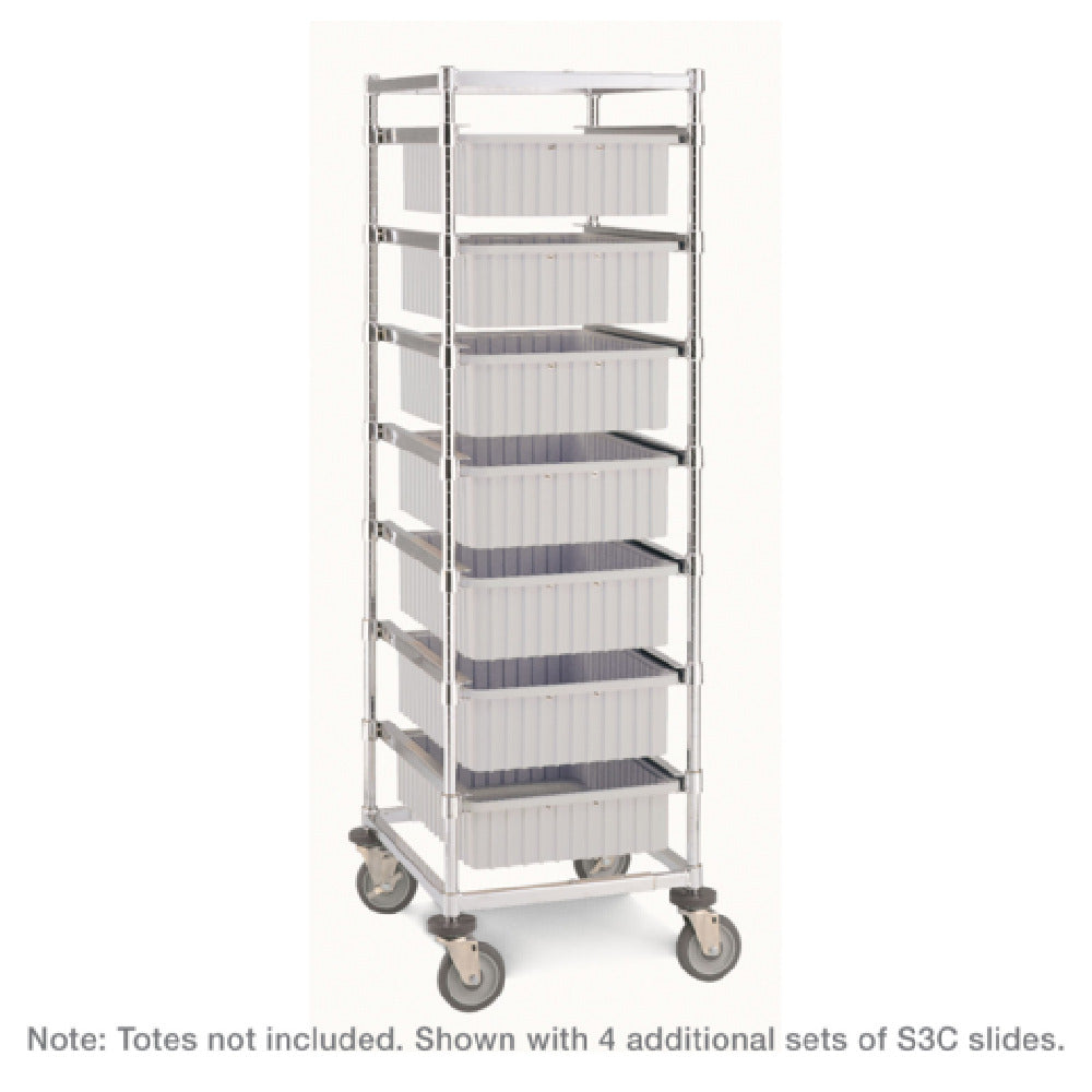 Metro APT1C-5MP Super Erecta® Adjustable Single-Bay Tote Rack Telescoping Front And Back Frames Allow Up To 8-3/4" (222mm) In Horizontal Distance Between Slides