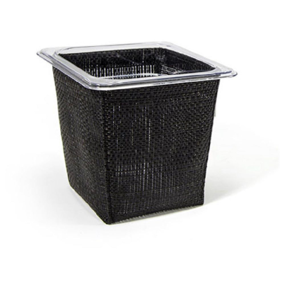 FOH BHO134BKV21 Metroweave Flatware Divider Set Random Weave Black Includes One BHO133BKV21 1/6 Size Metroweave® Housing/Pan Set Random Weave Black