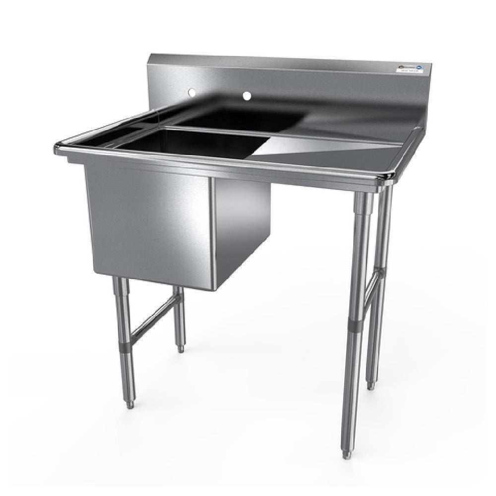 NBR Equipment 1SS-162014R18 Premium Sink One-compartment 38-3/16"W X 25-1/2"D X 44-1/16"H Overall Size