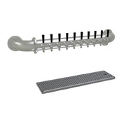 Glastender PW-10-SS Pipe Wall Draft Dispensing Tower Wall Mount (10) Stainless Steel Faucets (handles Not Included)