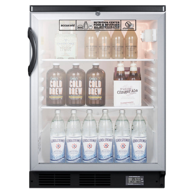 Summit SCR600BGLBINZ Accucold Nutrition Center Refrigerator Undercounter Built-in Or Freestanding